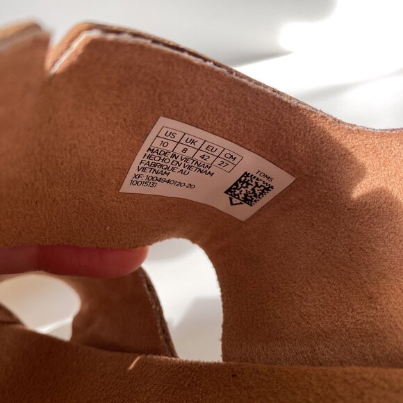 Toms Phoebe Vegan Leather Clog Sandals - 10W - Honey Tan - Picture 11 of 13